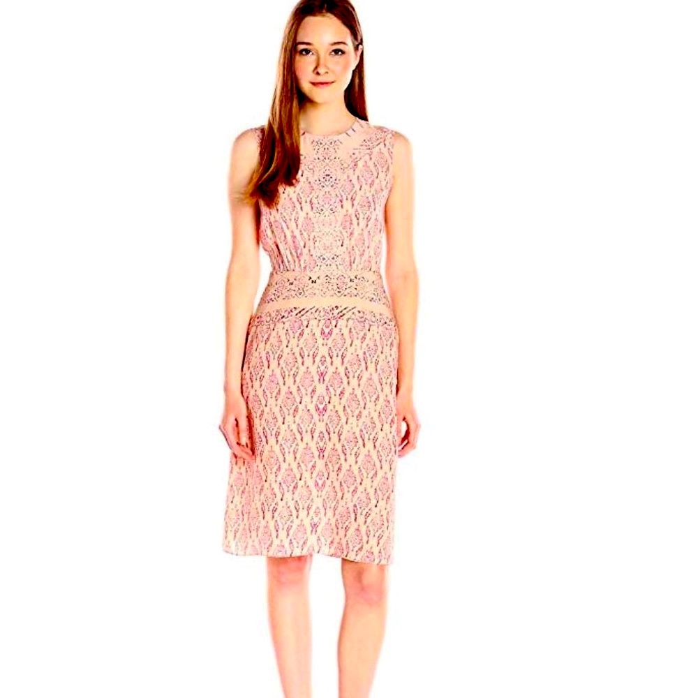 BCBGMaxAzria “Emalea” Boho Ikat Print Sleeveless Dress with Pockets! - Size 0